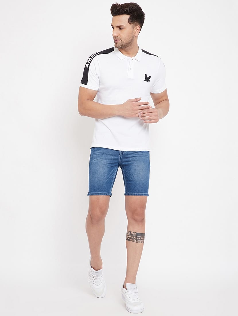 Tokyo Stitch denim stretchable Dark blue men short