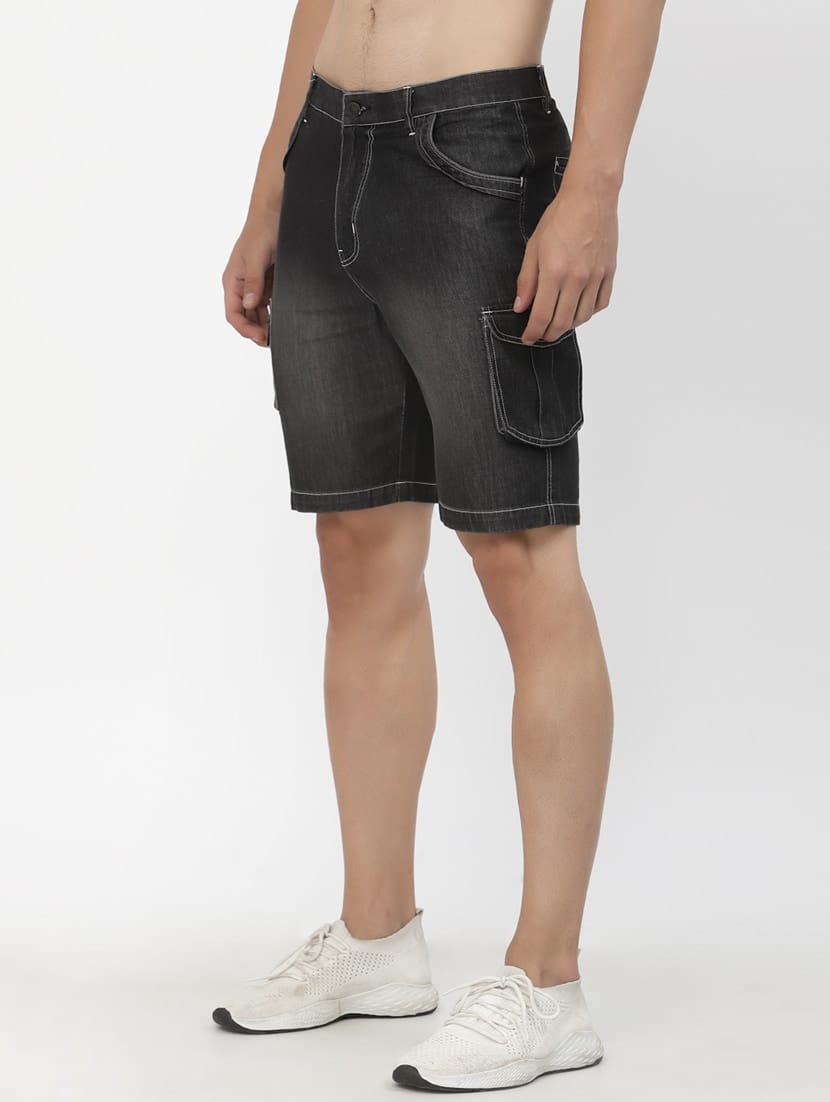 Tokyo Stitch denim stretchable Dark gray men short