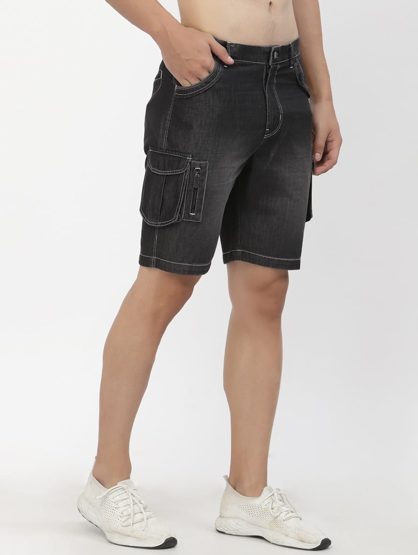 Tokyo Stitch denim stretchable Dark gray men short