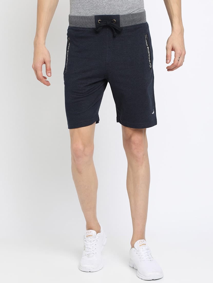 Tokyo Stitch cotton lycra stretchable Dark black men short