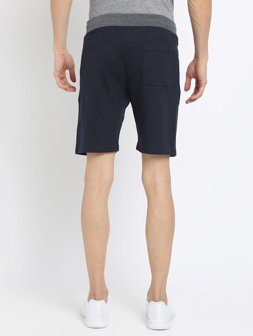 Tokyo Stitch cotton lycra stretchable Dark black men short