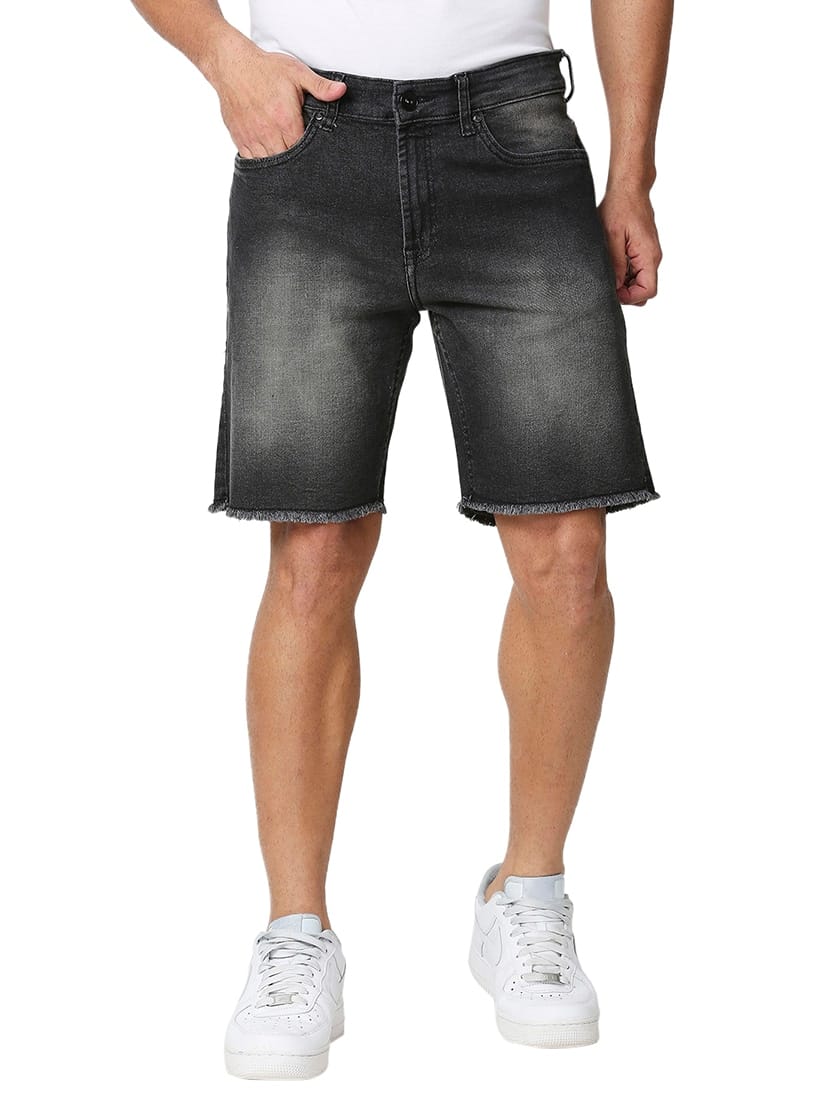 Tokyo Stitch denim stretchable Dark gray men short