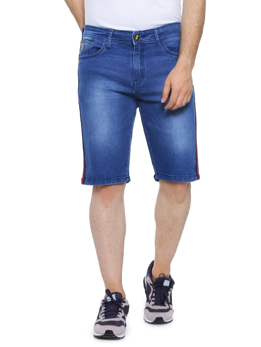 Tokyo Stitch denim stretchable Dark indigo blue men short