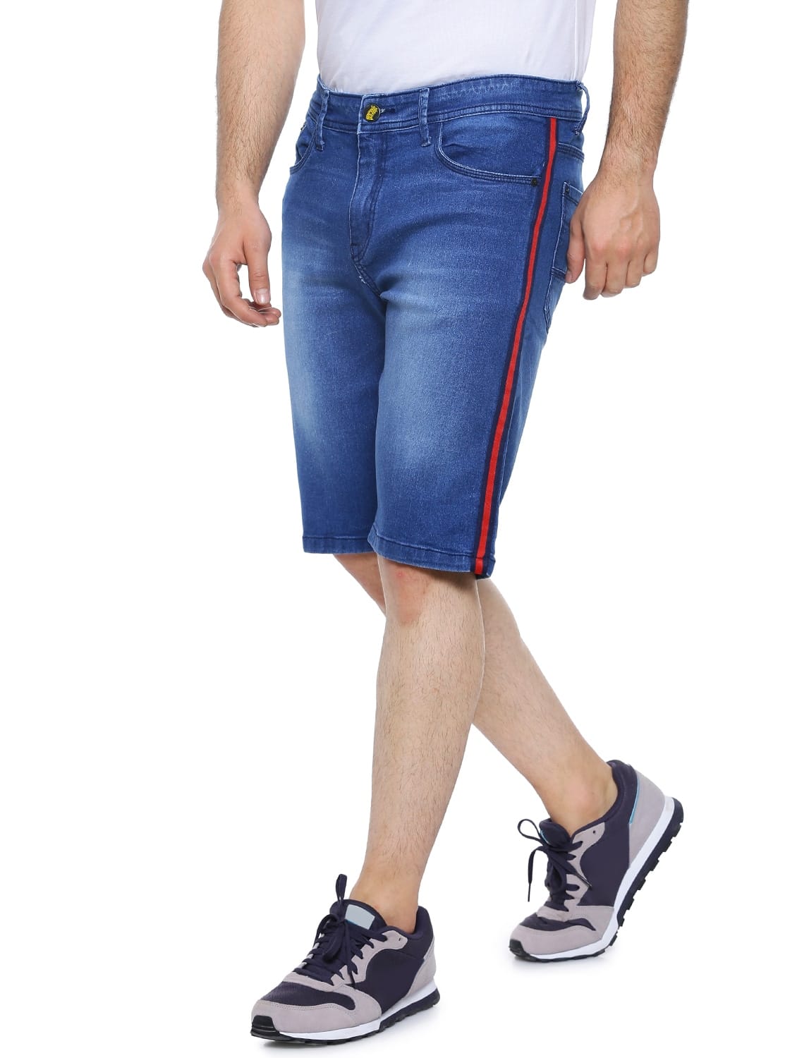 Tokyo Stitch denim stretchable Dark indigo blue men short