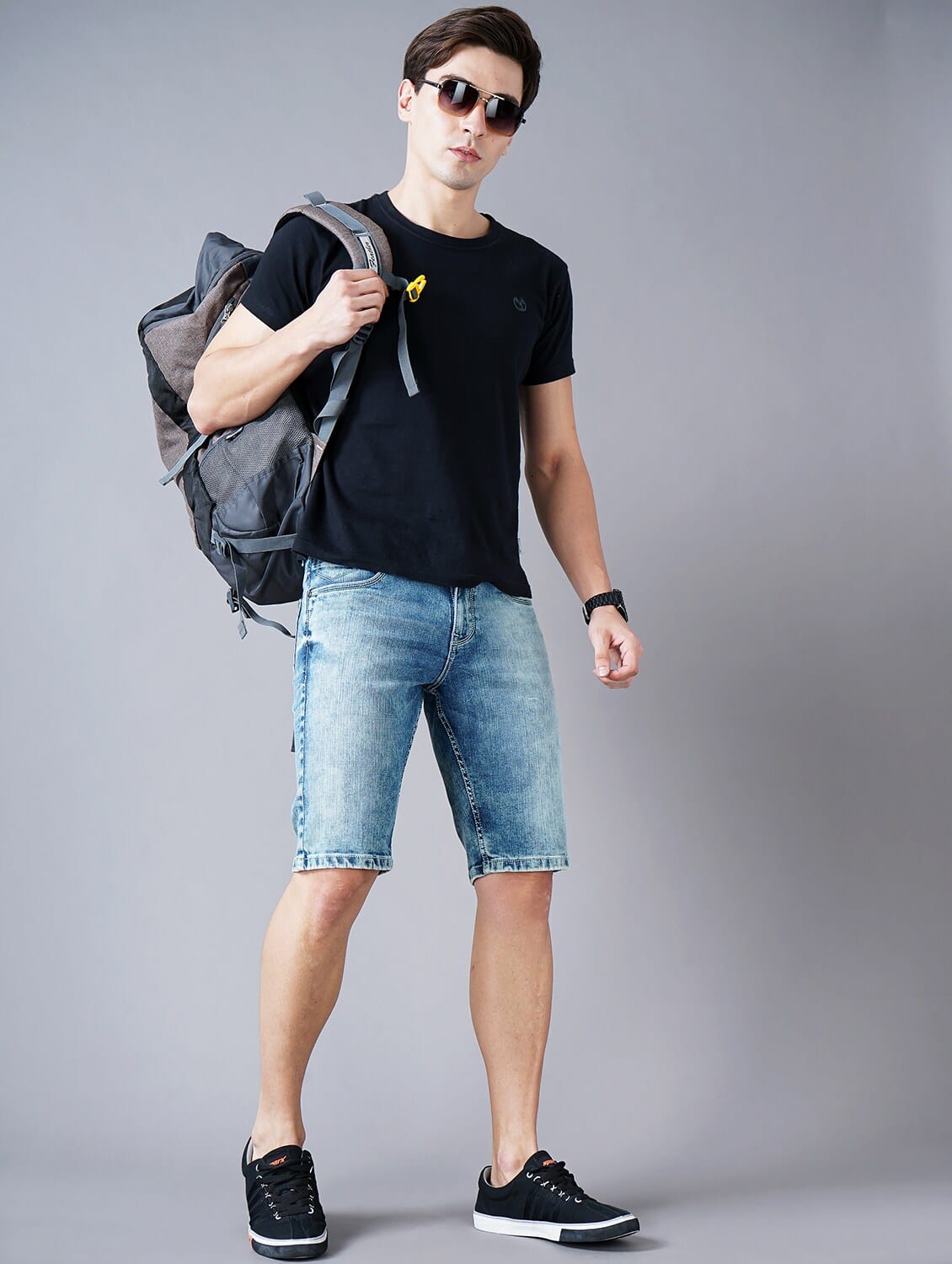 Tokyo Stitch denim stretchable Light blue men short