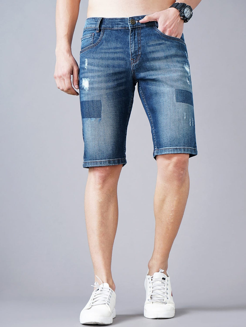 Tokyo Stitch denim stretchable Dark blue men short