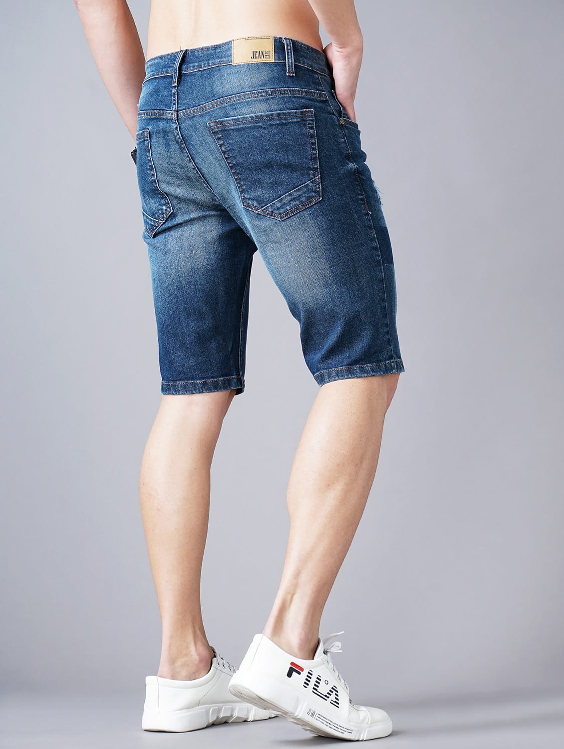 Tokyo Stitch denim stretchable Dark blue men short