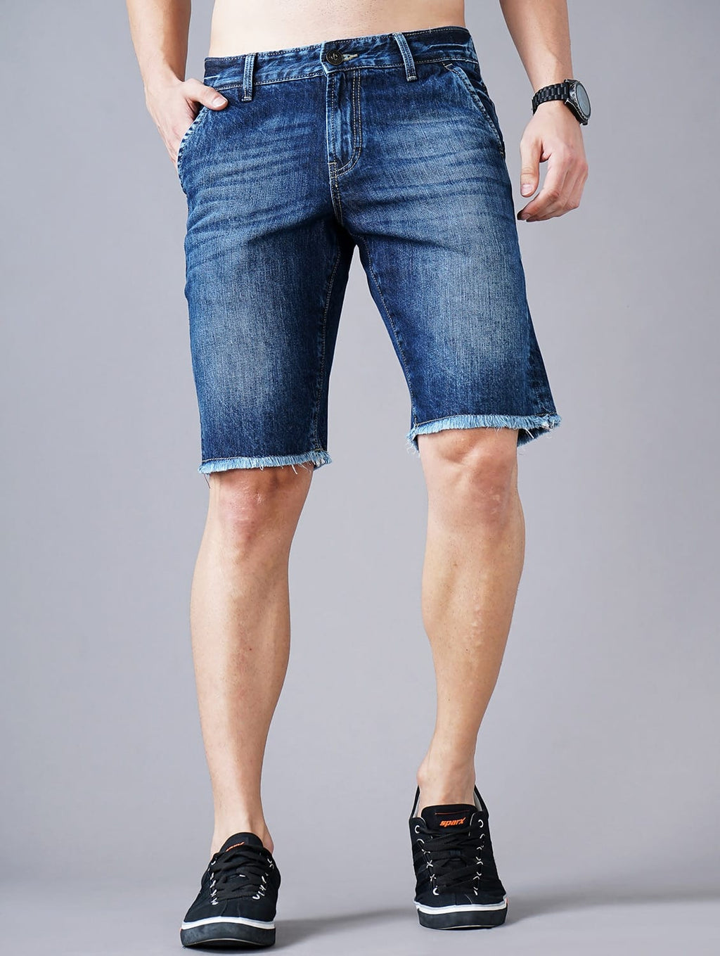 Tokyo Stitch denim stretchable Dark blue men short