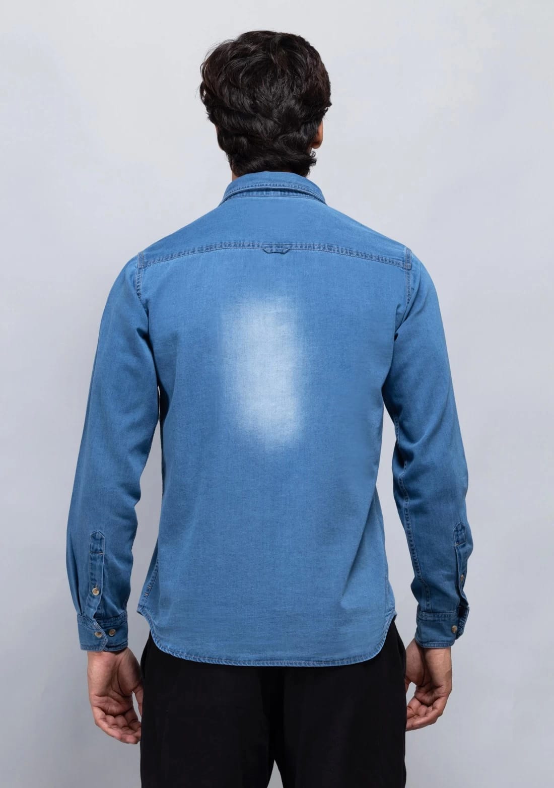 Tokyo Stitch Light ice Blue denim shirt for men