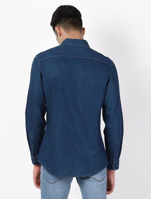 The BlueVibe dark blue denim shirts