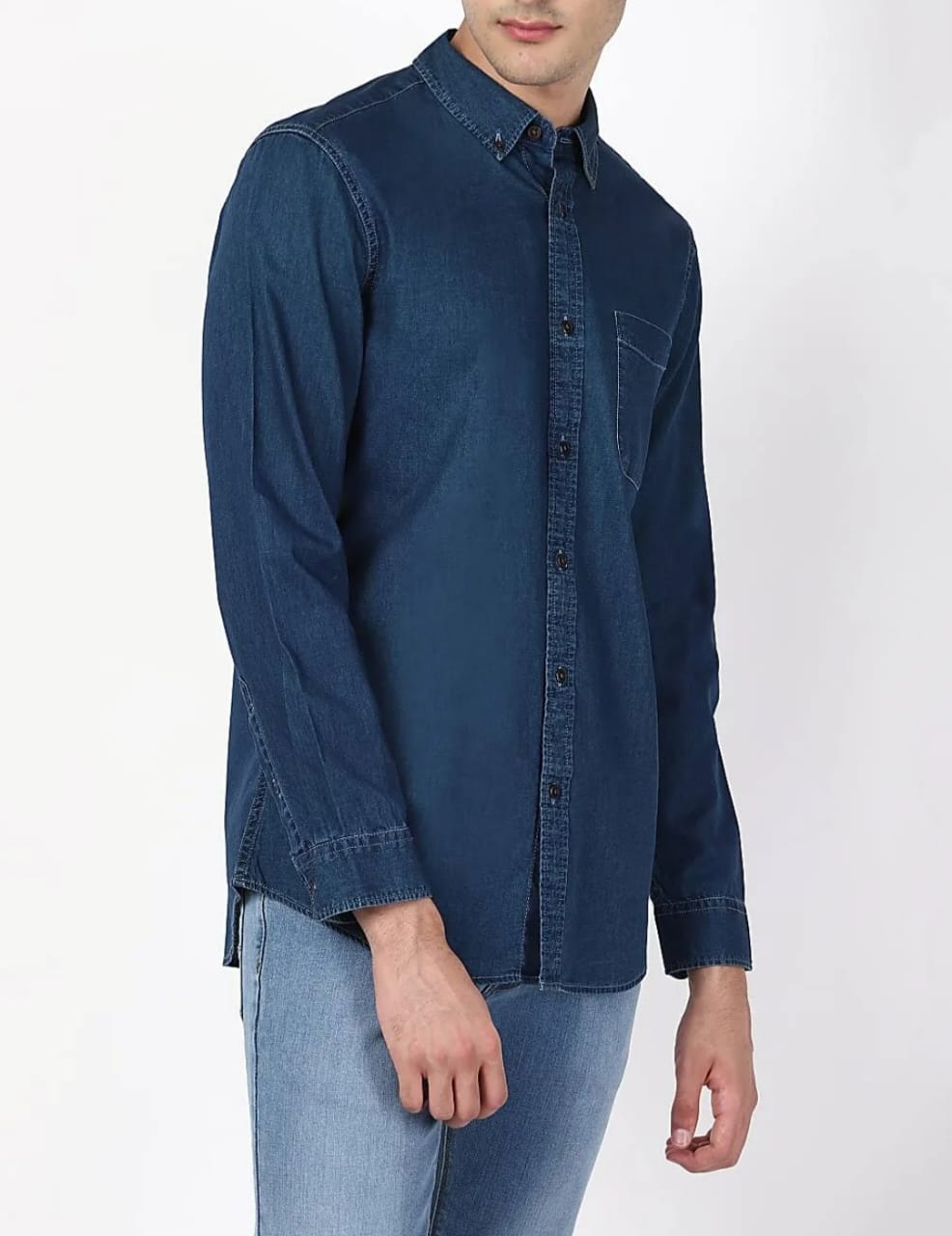 The BlueVibe dark blue denim shirts