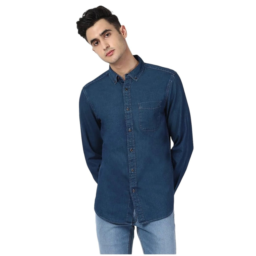 The BlueVibe dark blue denim shirts