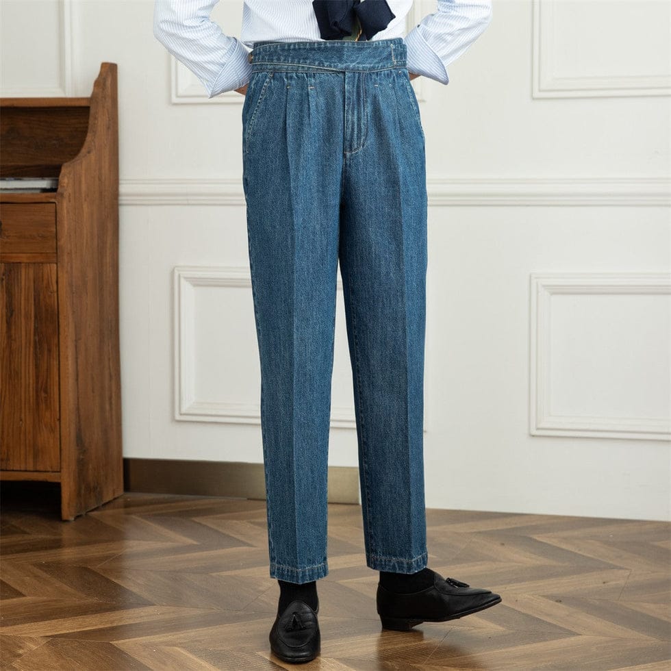 Tokyo Stitch men Light Blue denim Gurkha jeans
