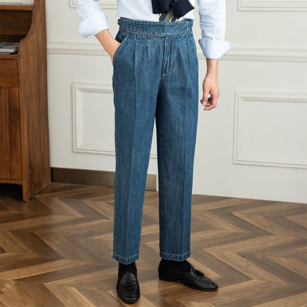 Tokyo Stitch men Light Blue denim Gurkha jeans