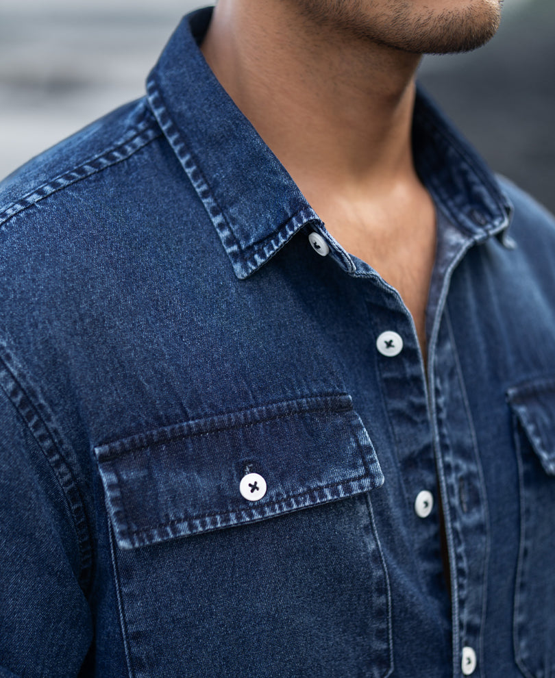 Tokyo Stitch Light Blue denim shirt for men