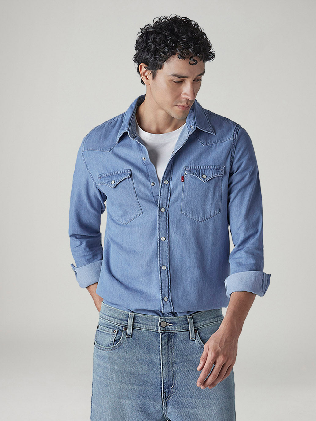 Tokyo Stitch indigo Blue denim shirt for men