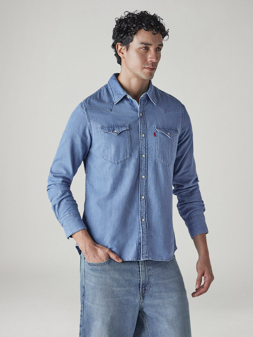 Tokyo Stitch indigo Blue denim shirt for men