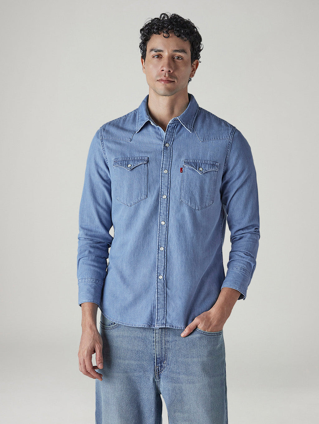 Tokyo Stitch indigo Blue denim shirt for men