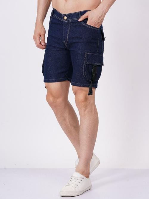 Tokyo Stitch denim stretchable dark black men short