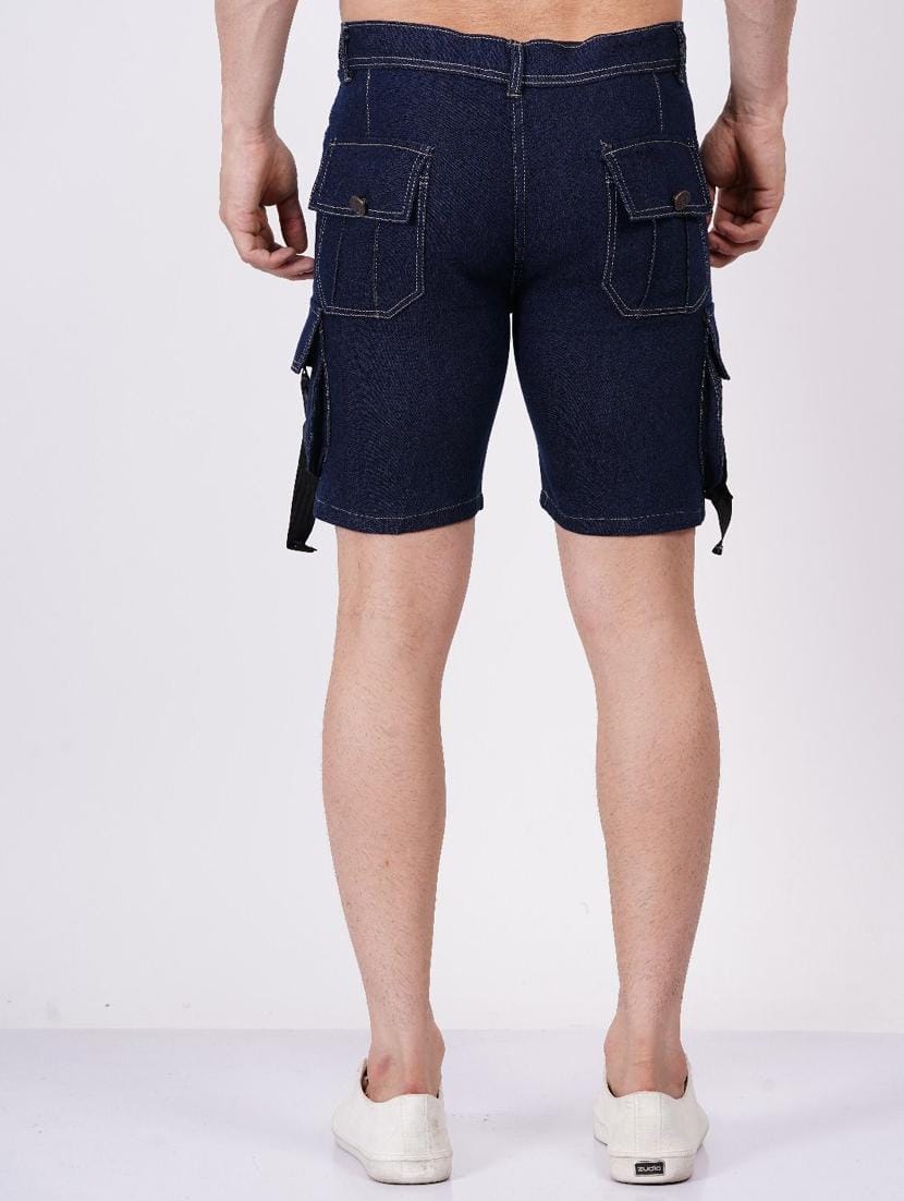 Tokyo Stitch denim stretchable dark black men short