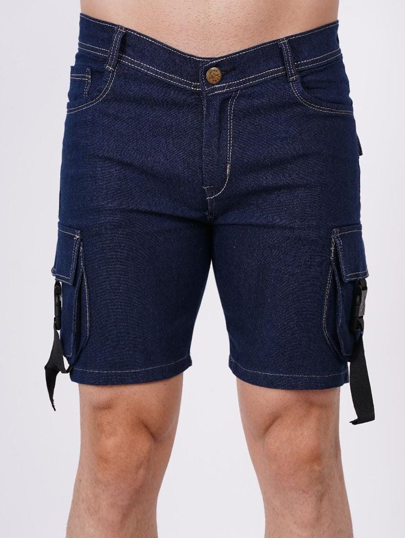 Tokyo Stitch denim stretchable dark black men short