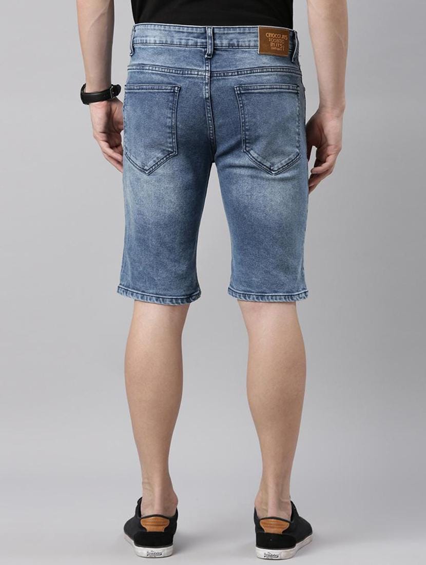Tokyo Stitch denim stretchable Dark carbon blue men short