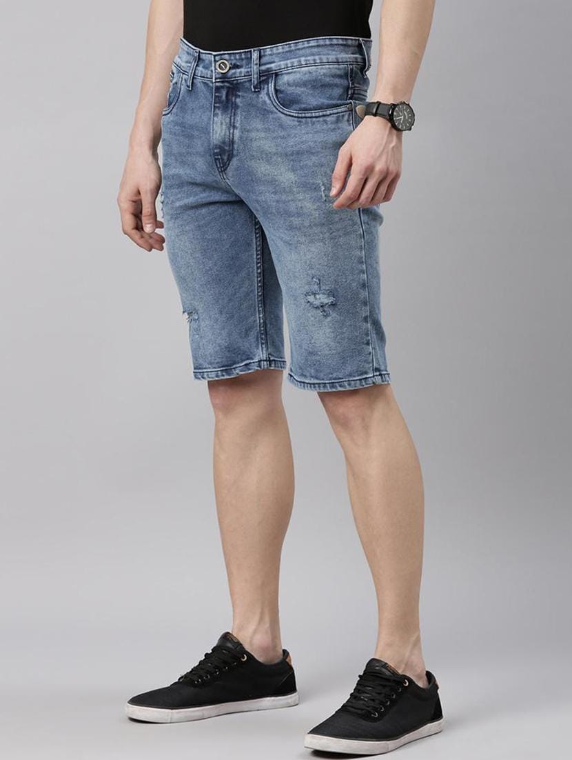 Tokyo Stitch denim stretchable Dark carbon blue men short