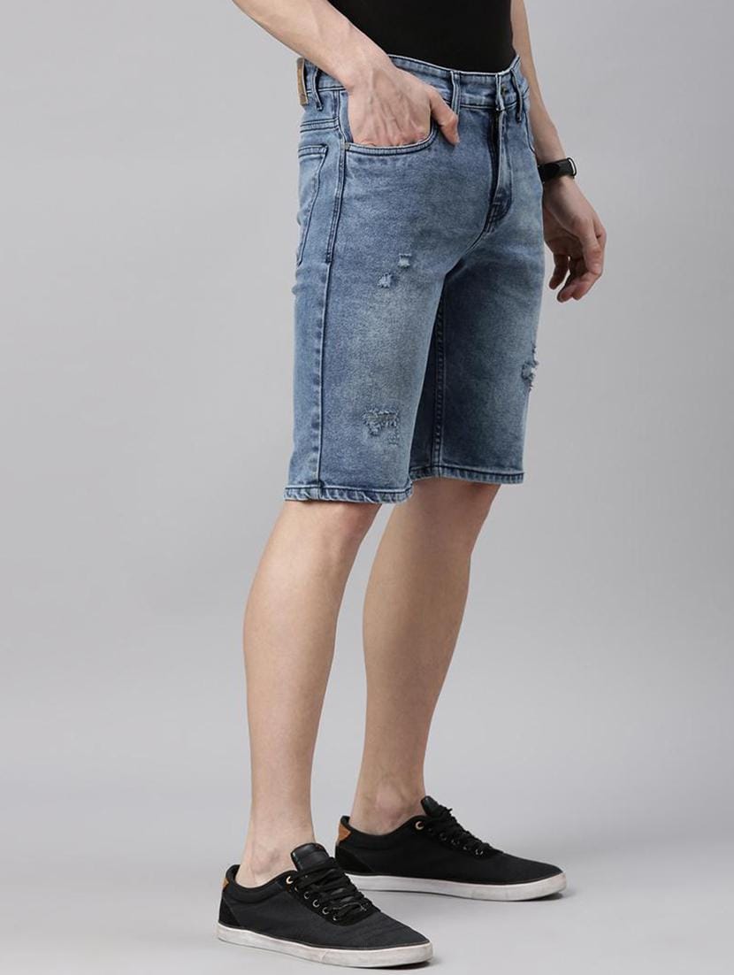 Tokyo Stitch denim stretchable Dark carbon blue men short