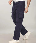 Tokyo Stitch NAVY Blue six pocket denim cargo for men