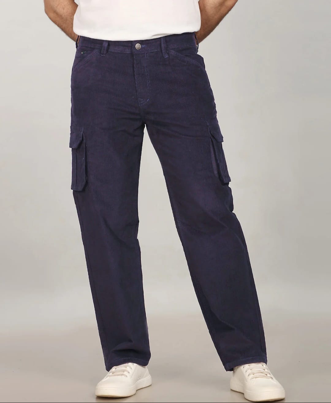 Tokyo Stitch NAVY Blue six pocket denim cargo for men