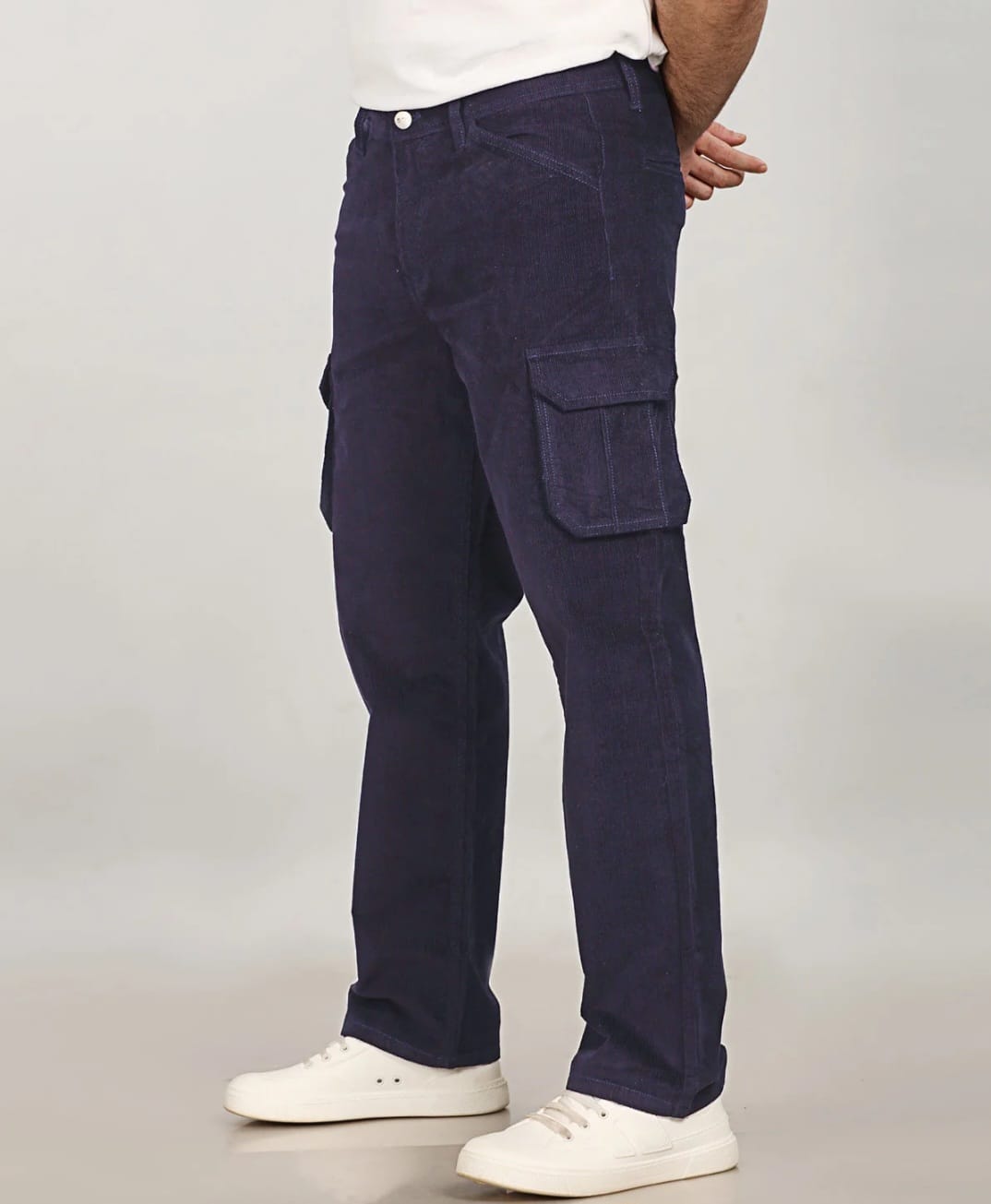 Tokyo Stitch NAVY Blue six pocket denim cargo for men