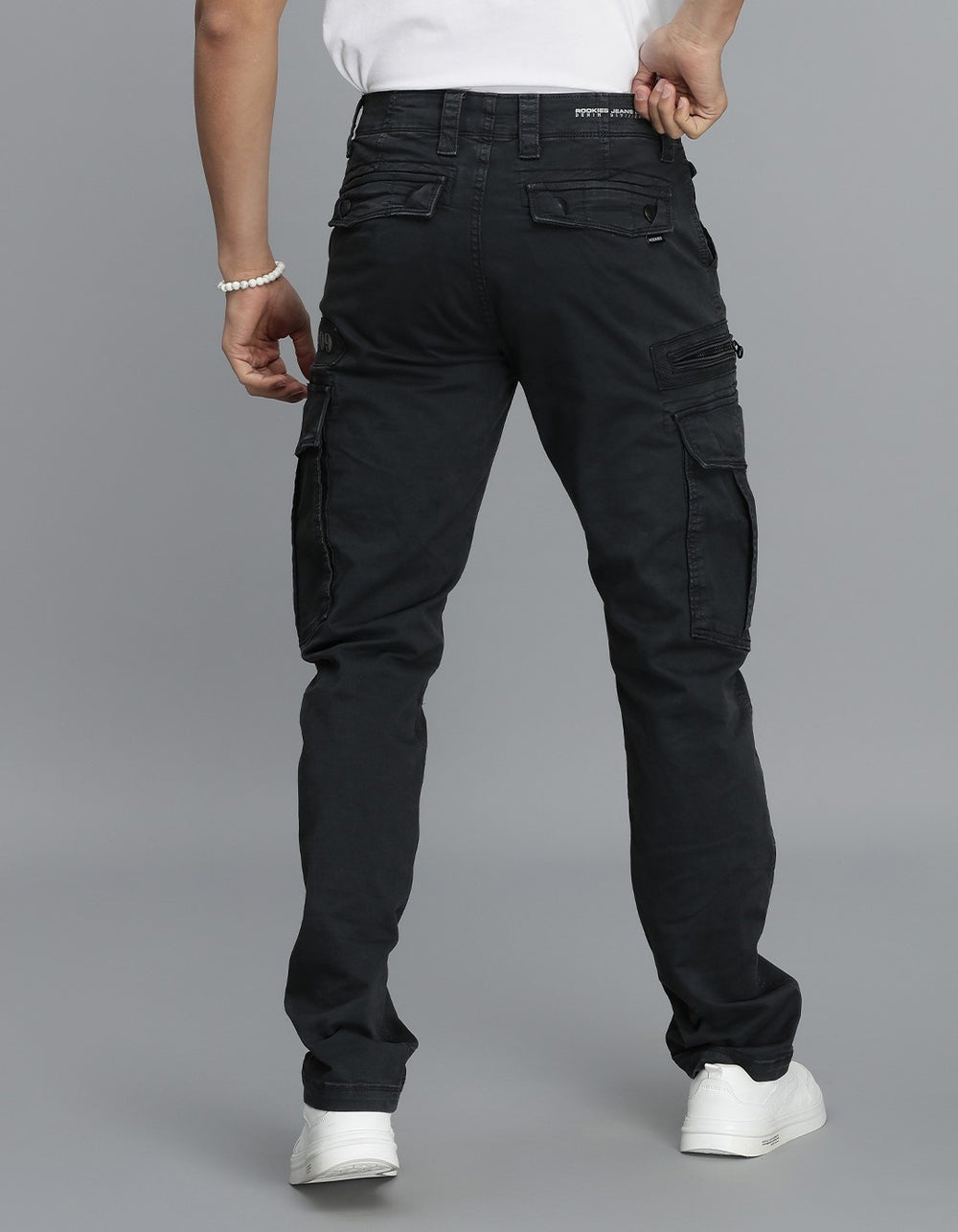 Tokyo Stitch Black six pocket cotton cargo for men