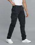 Tokyo Stitch Black six pocket cotton cargo for men