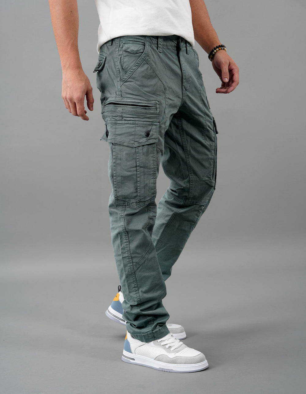 Tokyo Stitch Seafoam Green six pocket cotton cargo for men
