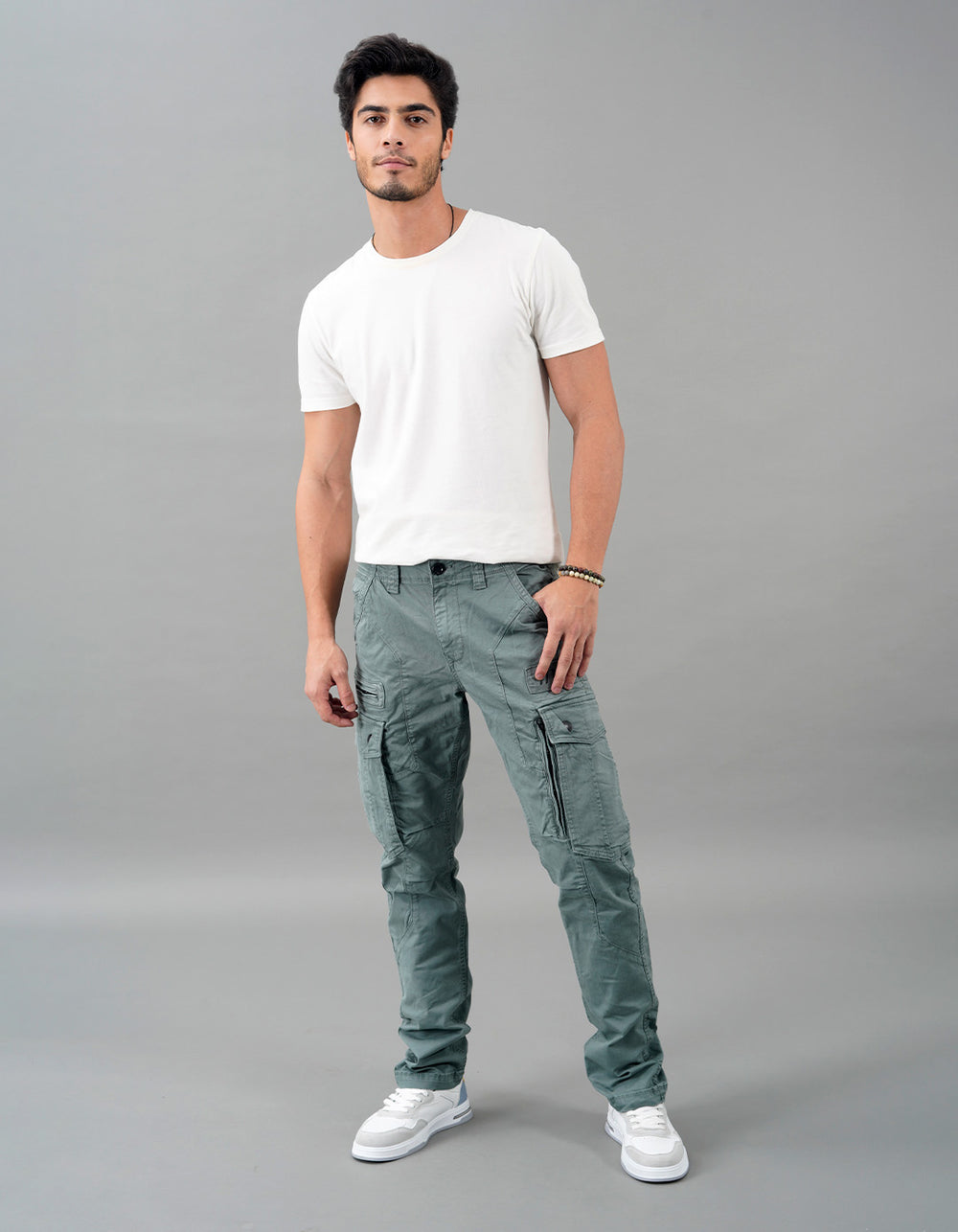 Tokyo Stitch Seafoam Green six pocket cotton cargo for men