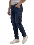 Tokyo Stitch DARK INDIGO BLUE six pocket denim cargo for men