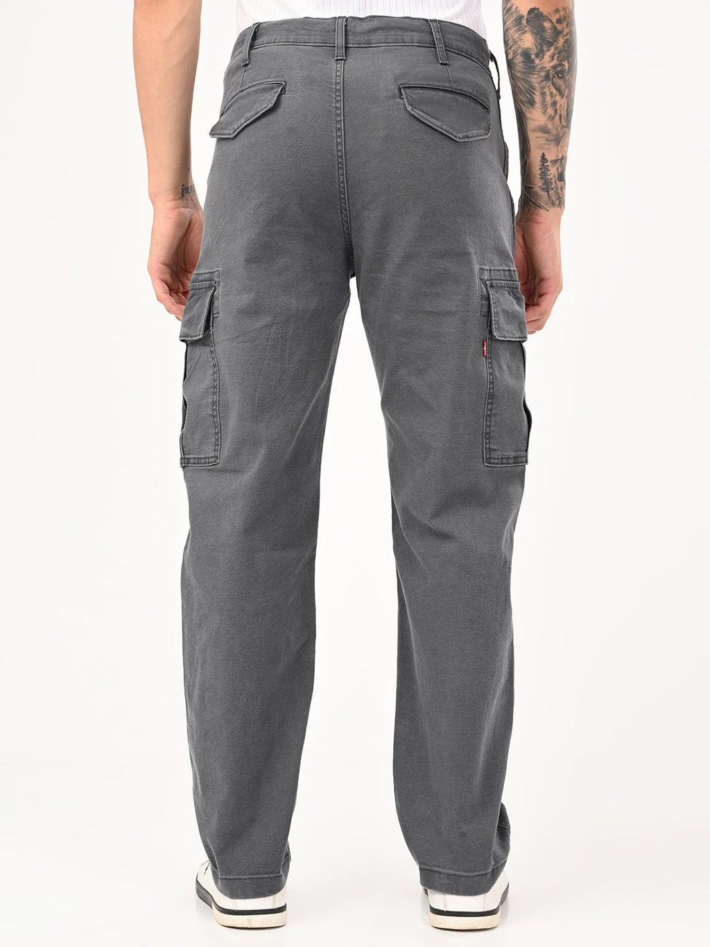 Tokyo Stitch GREY six pocket cotton cargo for men