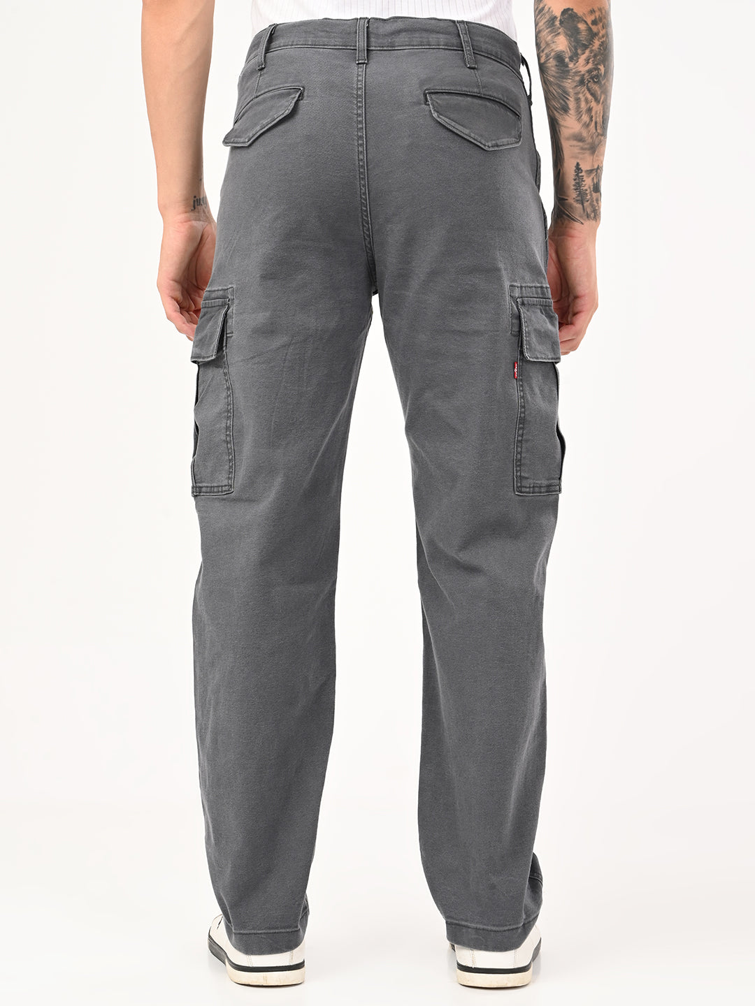 Tokyo Stitch GREY six pocket cotton cargo for men