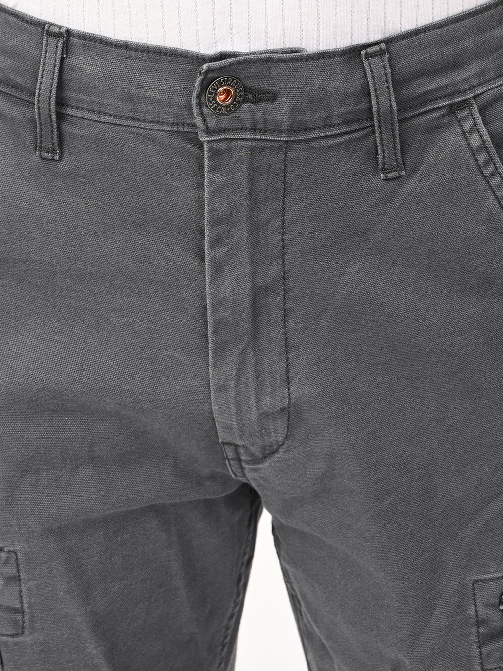 Tokyo Stitch GREY six pocket cotton cargo for men