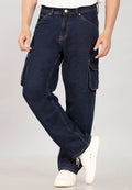 Tokyo Stitch dark blue denim cargo for men