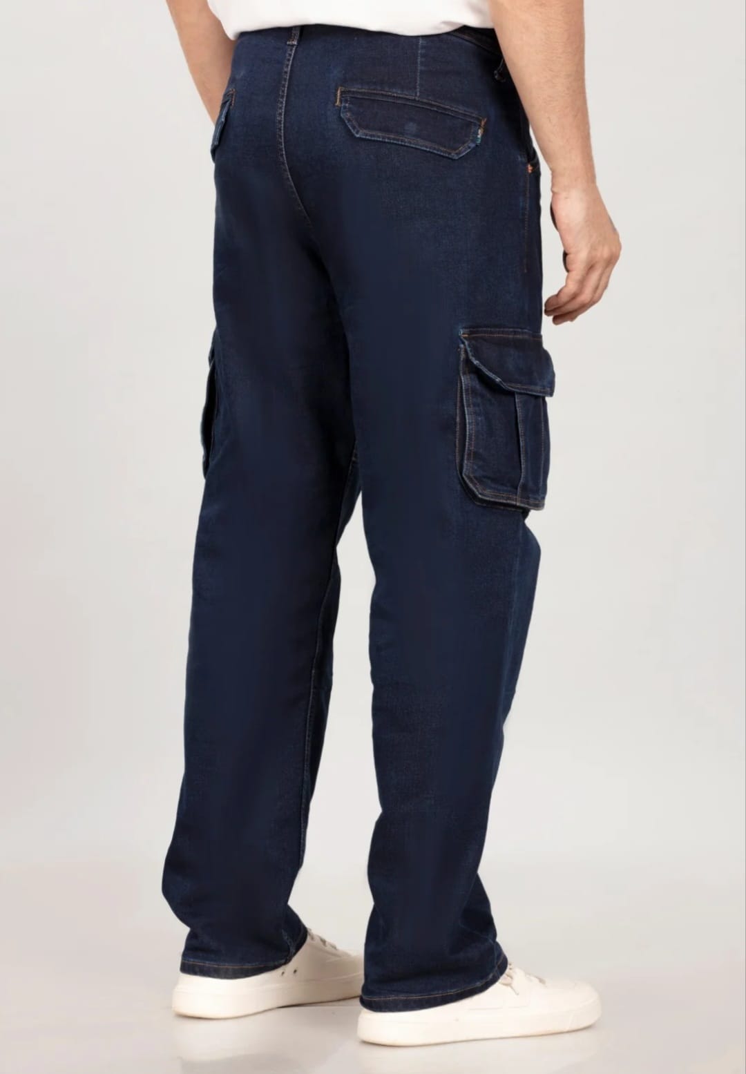 Tokyo Stitch dark blue denim cargo for men