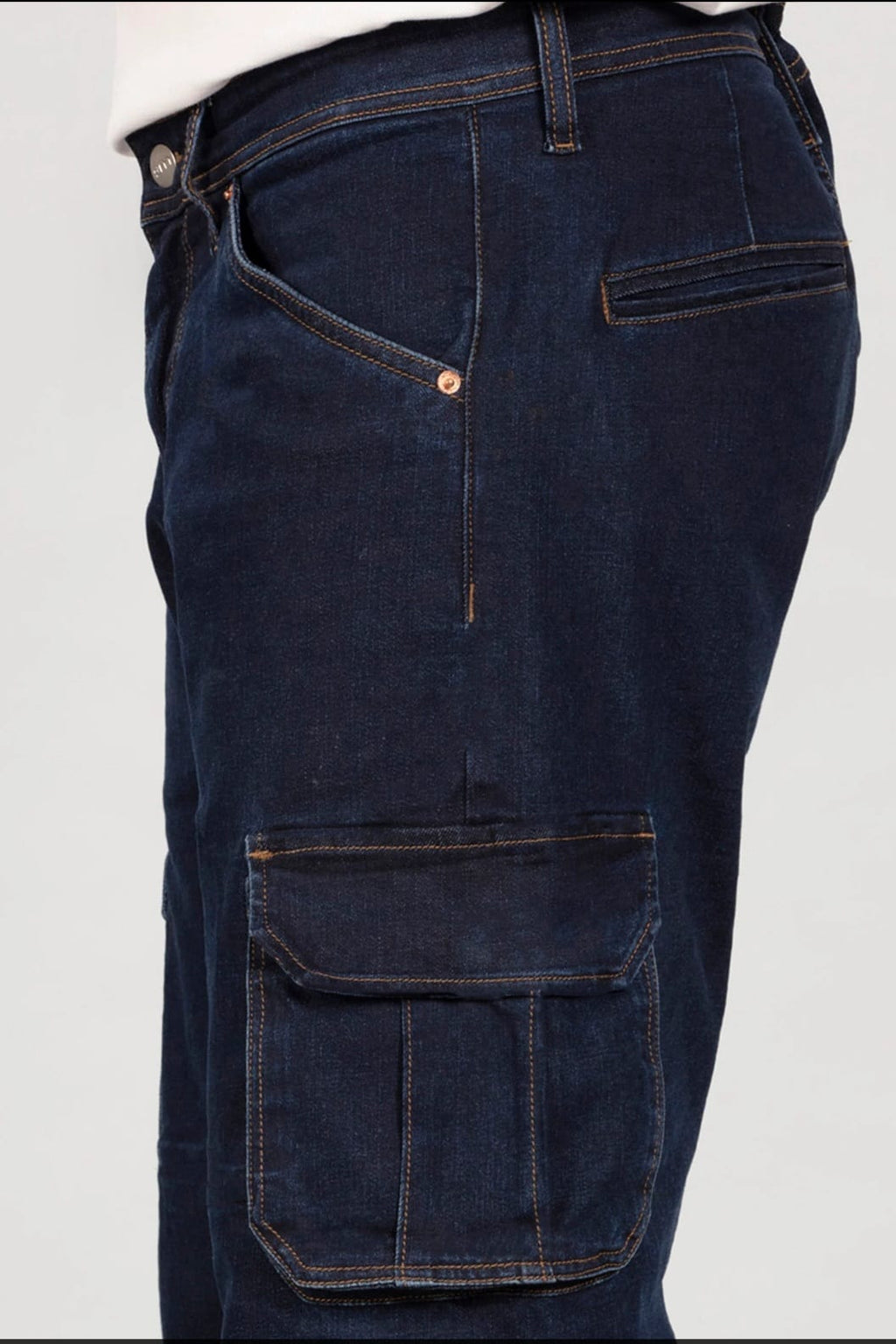 Tokyo Stitch dark blue denim cargo for men