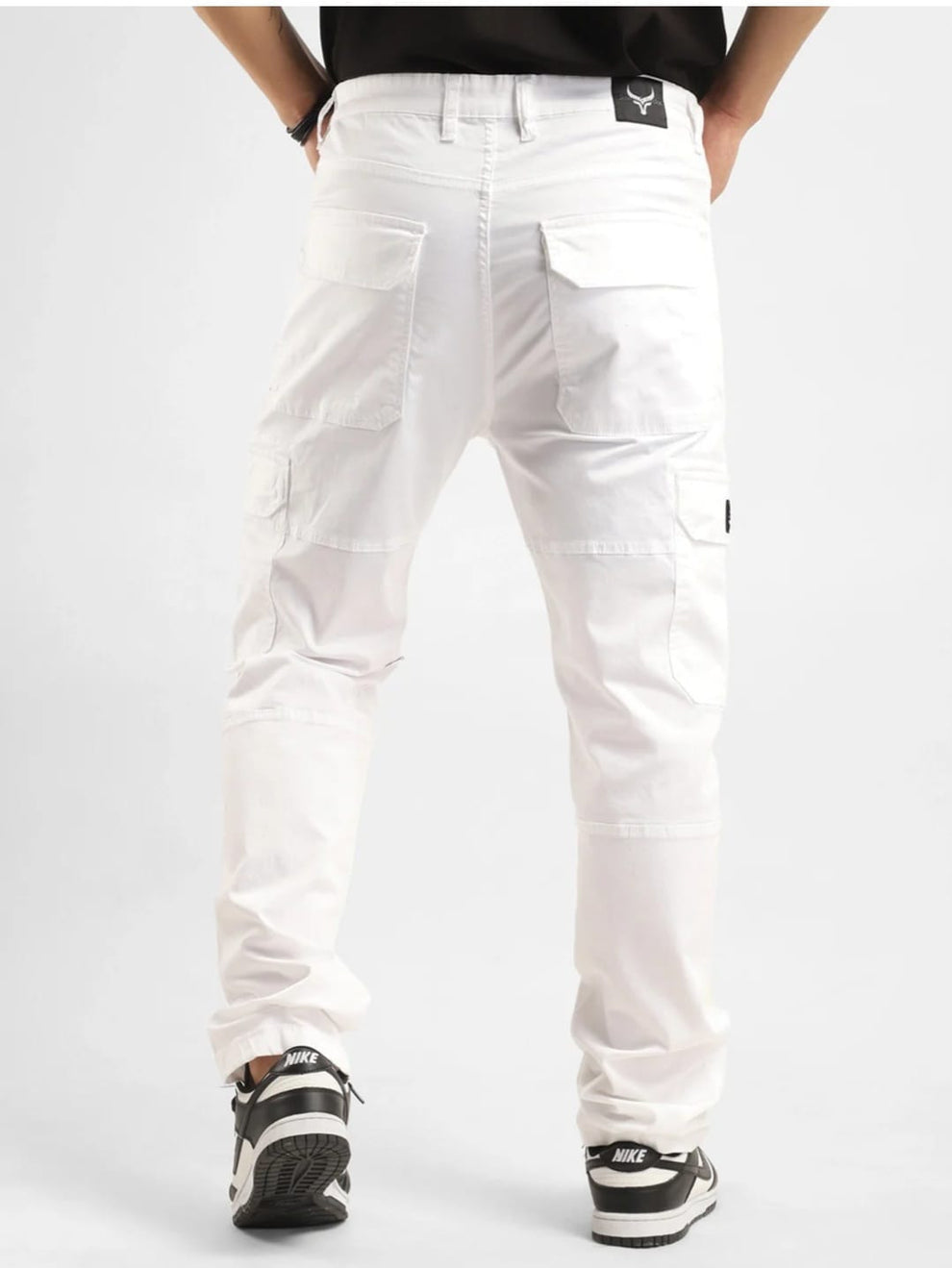 Tokyo Stitch White six pocket Cotton cargo for men