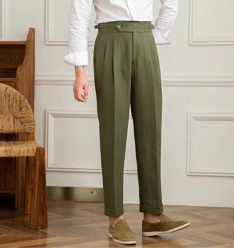 Tokyo Stitch men olive green cotton Gurkha pant