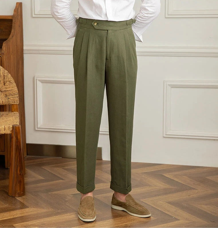 Tokyo Stitch men olive green cotton Gurkha pant
