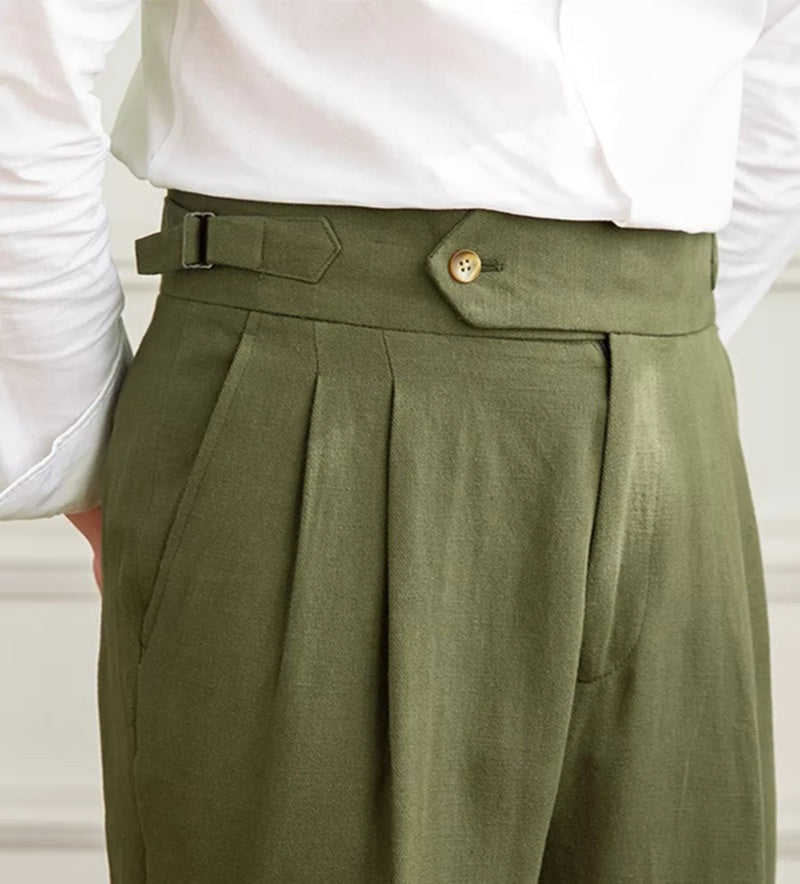 Tokyo Stitch men olive green cotton Gurkha pant