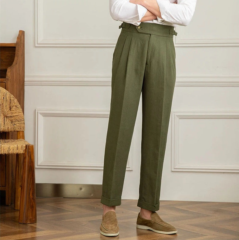 Tokyo Stitch men olive green cotton Gurkha pant