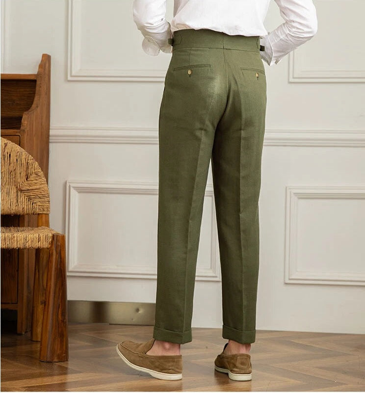 Tokyo Stitch men olive green cotton Gurkha pant