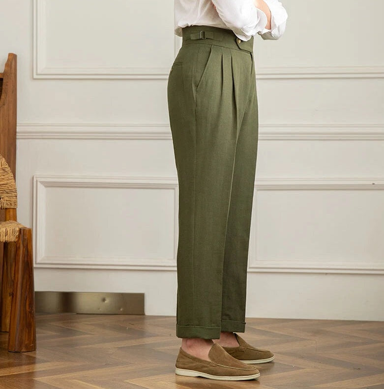 Tokyo Stitch men olive green cotton Gurkha pant