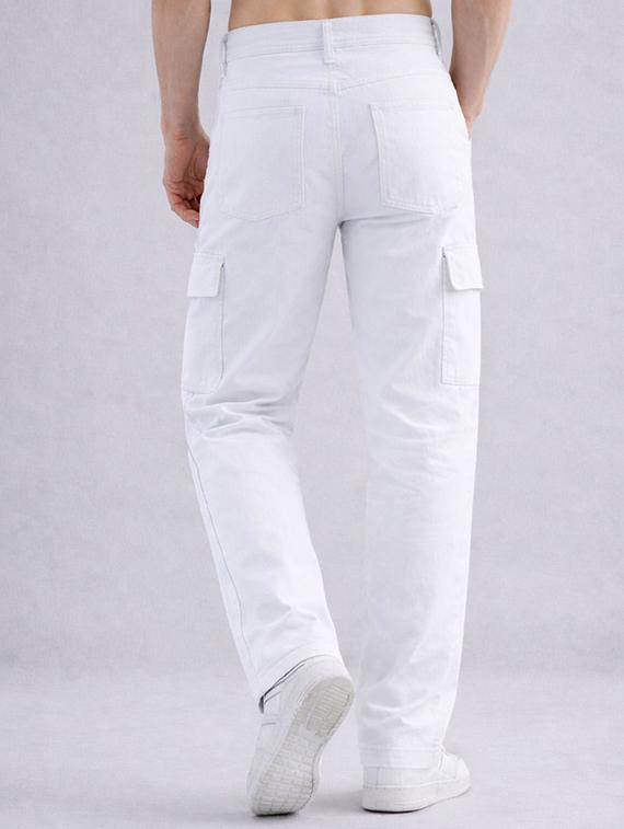 Tokyo Stitch White + Blue - Set of 2 (combo Set) denim cargo's for men